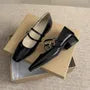 Block Heel Square-Toe Double Strap Mary Jane Shoes