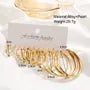 Set Of 6: Alloy Hoop Earring