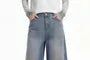 Unisex Washed Denim Jorts with Rhinestone