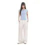 Cap Sleeve Tie Neck Plain Keyhole Top