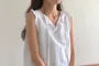 Reversible Ruffle-Hem Sleeveless Top