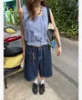 Low Waist Striped Jorts
