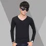 Long-Sleeve Slim Fit Plain T-Shirt