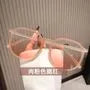 Round Blush Cheek Color Lens Glasses