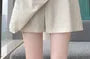 Elastic Waist Plain Mini Skort