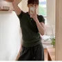 Ribbed Skinny Raglan T-Shirt