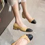 Low Heel Quilted Pumps