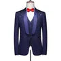 Set: One Buttoned Blazer + Button-Up Vest + Dress Pants