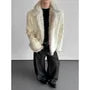 Faux Fur Trim Open Front Jacket