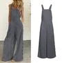 Spaghetti Strap Plain Wide Leg Jumpsuit