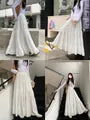 High Waist Plain Maxi A-Line Skirt