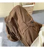 Mid Rise Plain Corduroy Wide Leg Cargo Pants