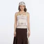 Halter Neck Striped Slim-Fit Tank Top