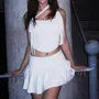 Single Shoulder Plain Crop Bustier Top