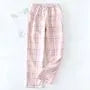 Drawstring Waist Plaid Loose Fit Lounge Pants