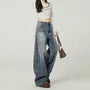 Mid Waist Washed Baggy Jeans