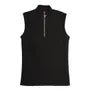 Sleeveless Half Zip Plain Top