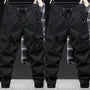 Drawstring Waist Plain Harem Cargo Pants