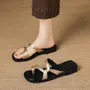 Toe-Loop Slide Sandals