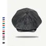 Faux Leather Newsboy Cap