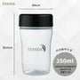 Shaker Bottle Black For 350ml 5pcs Bundle Set