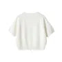 Short-Sleeve Round Neck Plain Zip Cardigan