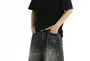 Mid Rise Washed Denim Shorts