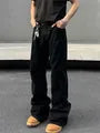 High Waist Plain Wide Leg Jeans
