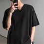 Short Sleeve V-Neck Plain Oversized T-Shirt