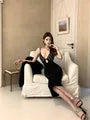 Spaghetti Strap Deep Plunge Plain Rhinestone Midi Sheath Dress