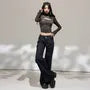 Low Waist Washed Flared Jeans (Various Designs)