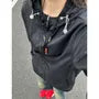 Hooded Plain Zip Jacket