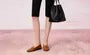 High-Waist Plain Side Slit Capri Pants