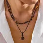 Set of 2: Bead Pendant String Necklace + Bead Necklace