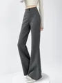 High Waist Plain Bootcut Sweatpants