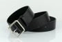 Square Buckle Faux Leather Belt