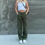 Low Rise Straight-Leg Cargo Jeans