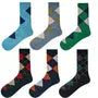 Set of 6: Argyle Crew Socks