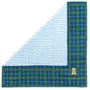 Checker & Teddy Bear Double-sided Gauze Handkerchief
