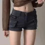 Low Waist Denim Hot Pants