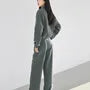 Set: Zip-Up Jacket + High Waist Wide Leg Sweatpants
