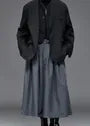 Mid Rise Plain Pleated Cropped Wide Leg Dress Pants