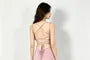 Spaghetti Strap Side-Slit Lace-Up Back Glitter Bodycon Midi Dress