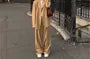 Unisex High-Rise Plain Loose-Fit Suit Pants