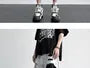 Mid Rise Two Tone Distressed Panel Jorts