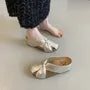 Platform Metallic Slide Sandals