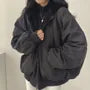 Plain Hooded Fleece-Lined Zip Jacket