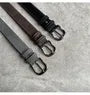 Contrast Stitching Faux Leather Belt