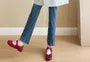 Maternity Long-Sleeve V-Neck Plain Ruffle Trim Blouse
