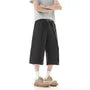 Mid Rise Plain Wide Leg Shorts